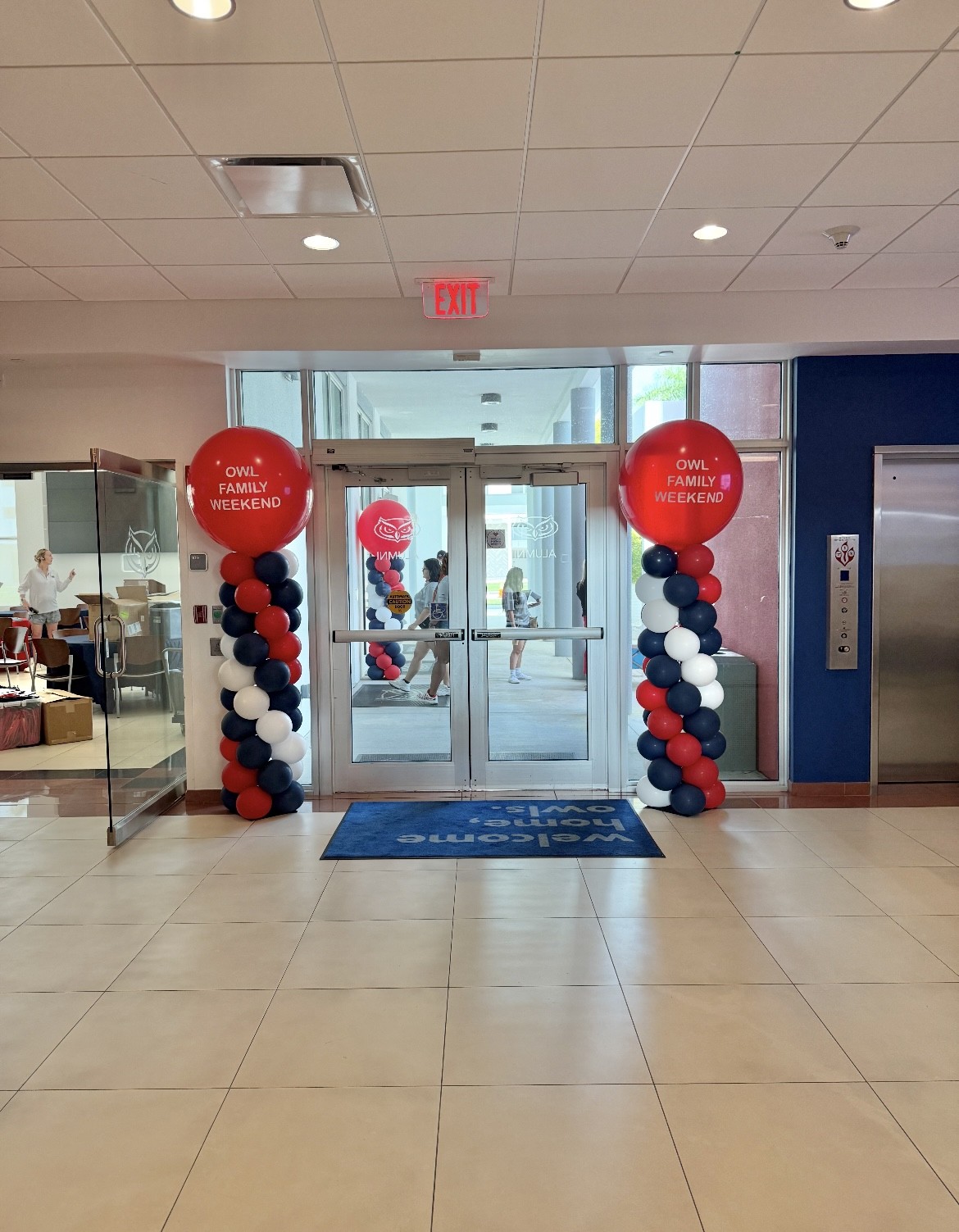 Branded Corporate Entrance Columns Staging