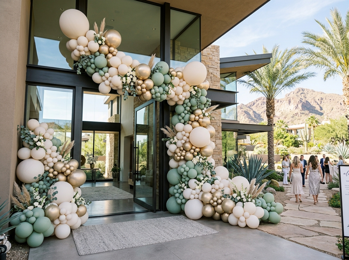 Luxury Architectural Estate Entrance Arch in Paradise Valley