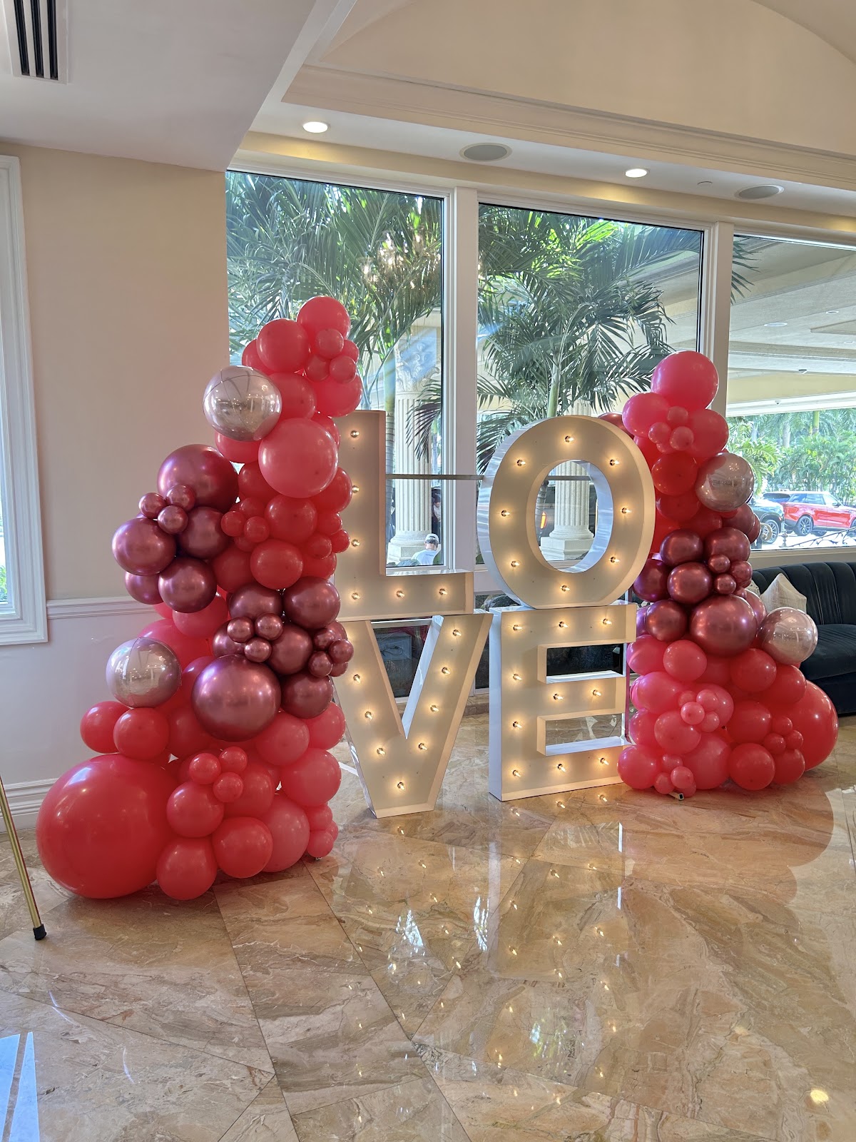 February LOVE Marquees & Heart Columns