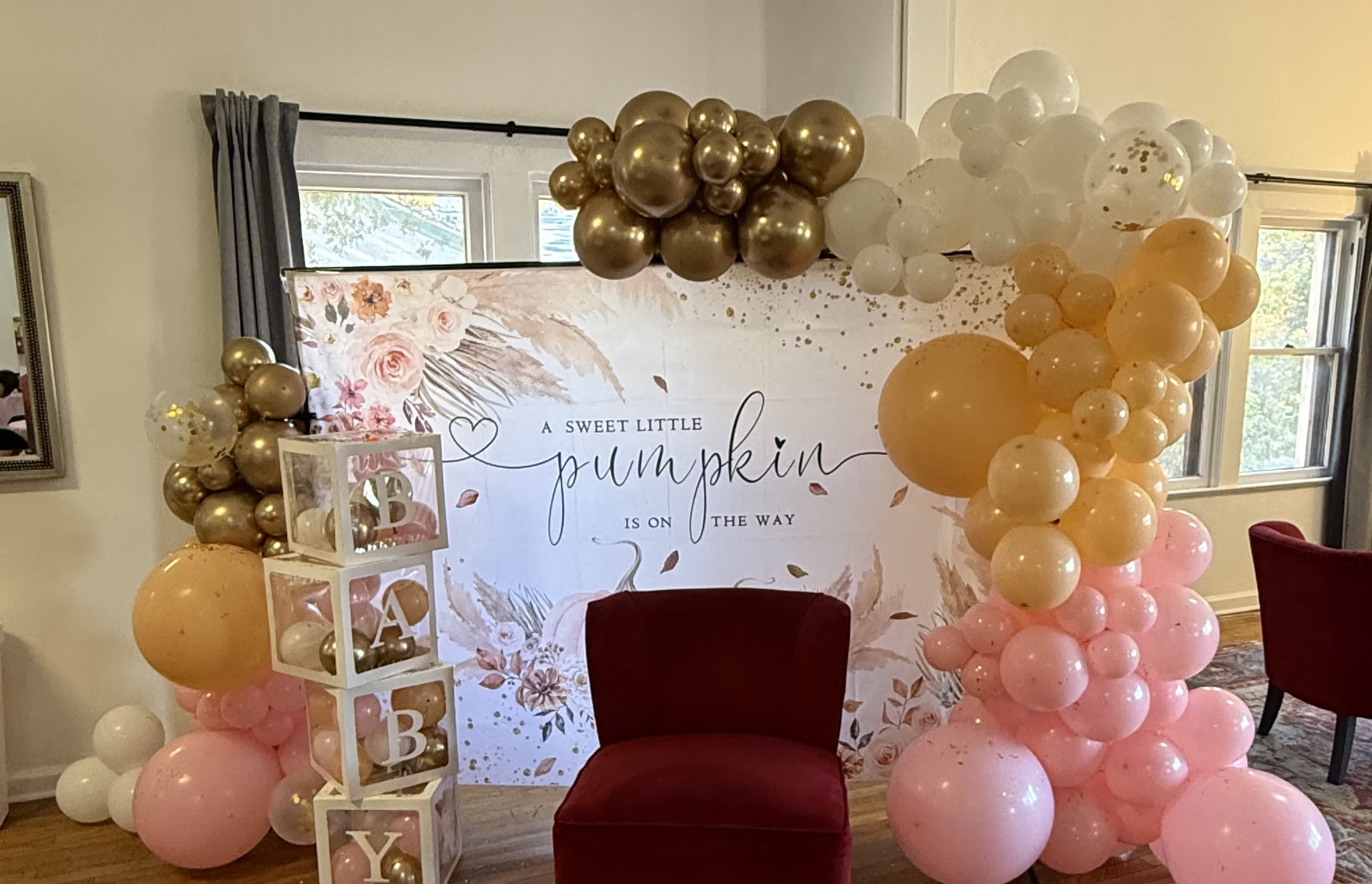 Luxury Shower and Photo Lounge Canopy Staging
